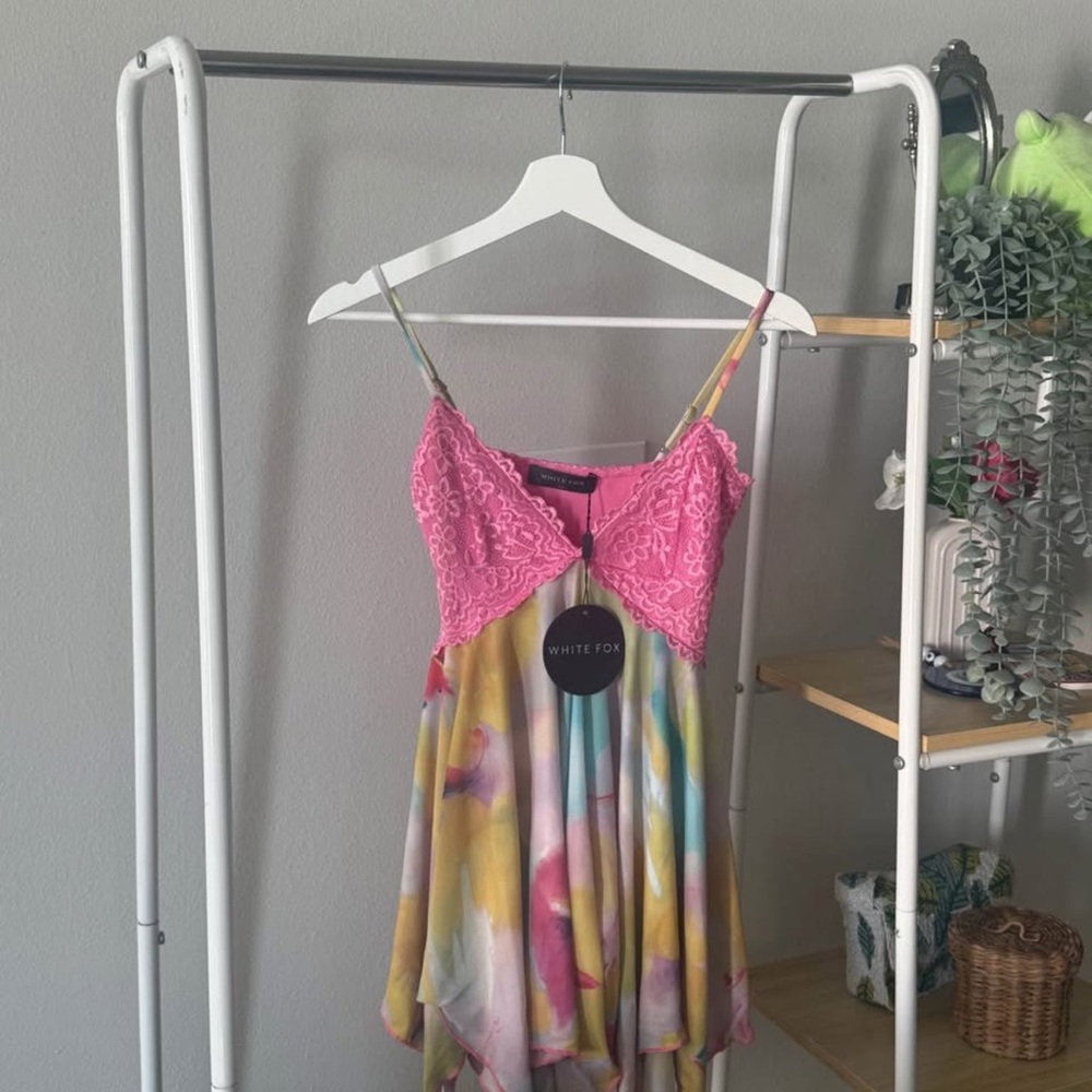 White Fox Pink and Multicolor Dress